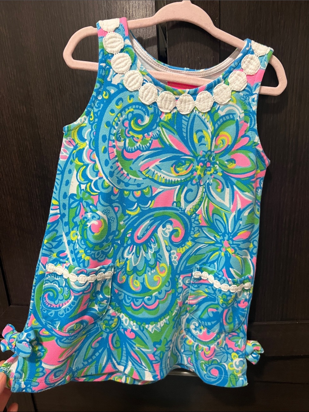 Lilly Pulitzer Blue Pink Green Paisley Tank Dress